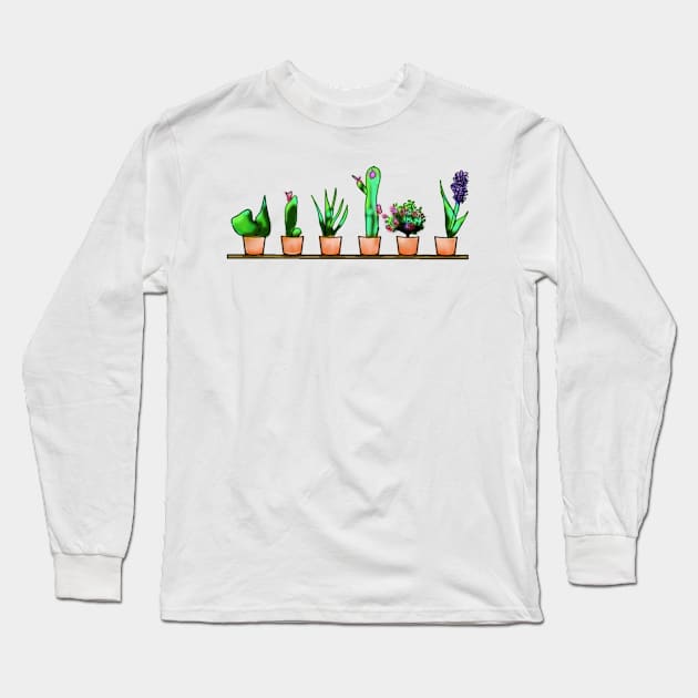 cacti Long Sleeve T-Shirt by oddityghosting